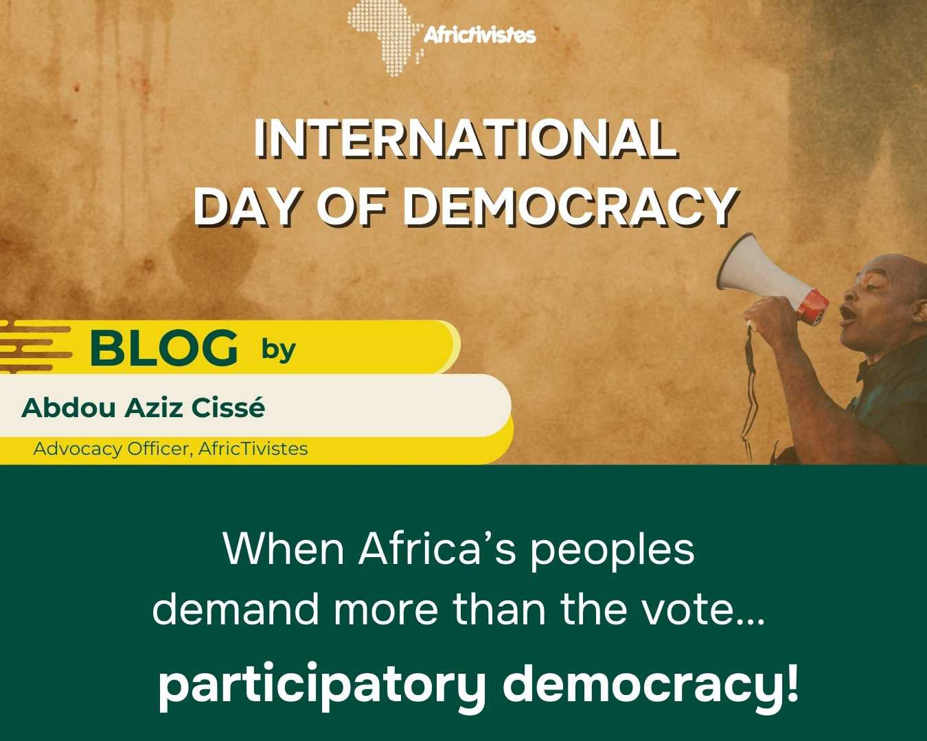 When the people of Africa demand more than the vote : participatory democracy !