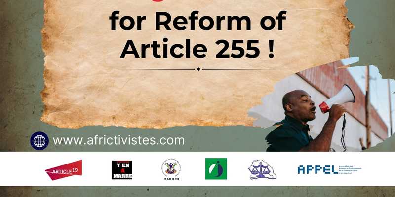 [Senegal] Civil society demands urgent reform of Article 255 of the Criminal Code