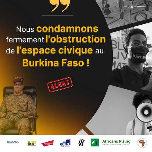 [Burkina Faso] Obstruction de l’espace civique