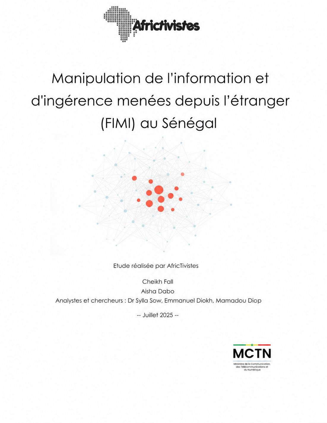 Rapport analytique sur la manipulation et l’ingérence étrangère par l’information (FIMI) au Sénégal