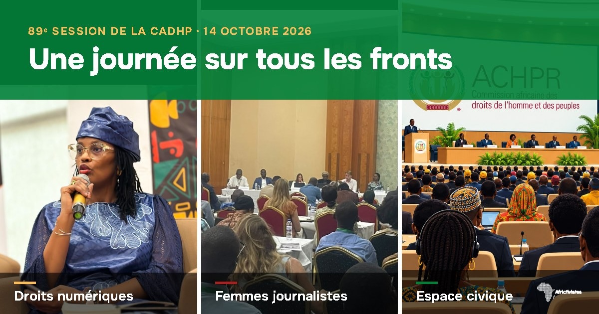 Droits numériques, femmes journalistes, espace civique : une journée sur tous les fronts à la CADHP